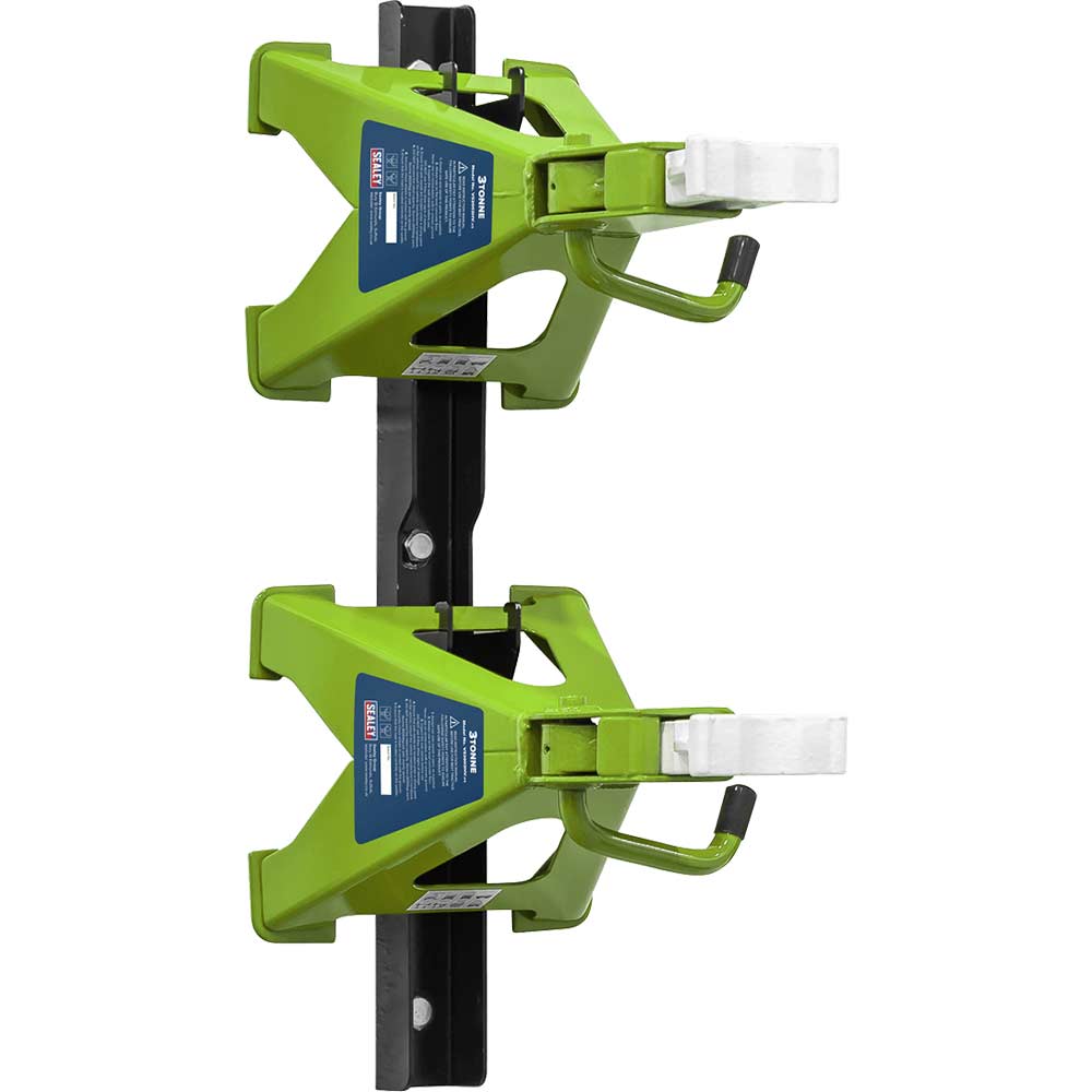 Sealey Axle Stand and Storage Rack Combo 3 Tonne Green