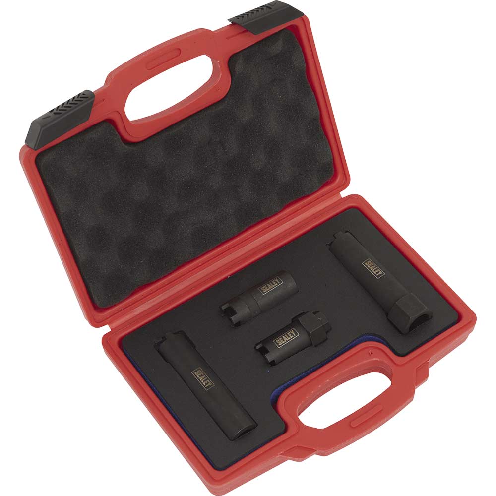 Sealey 4 Piece 1/2" Drive HGV Diesel Injector Socket Set 1/2