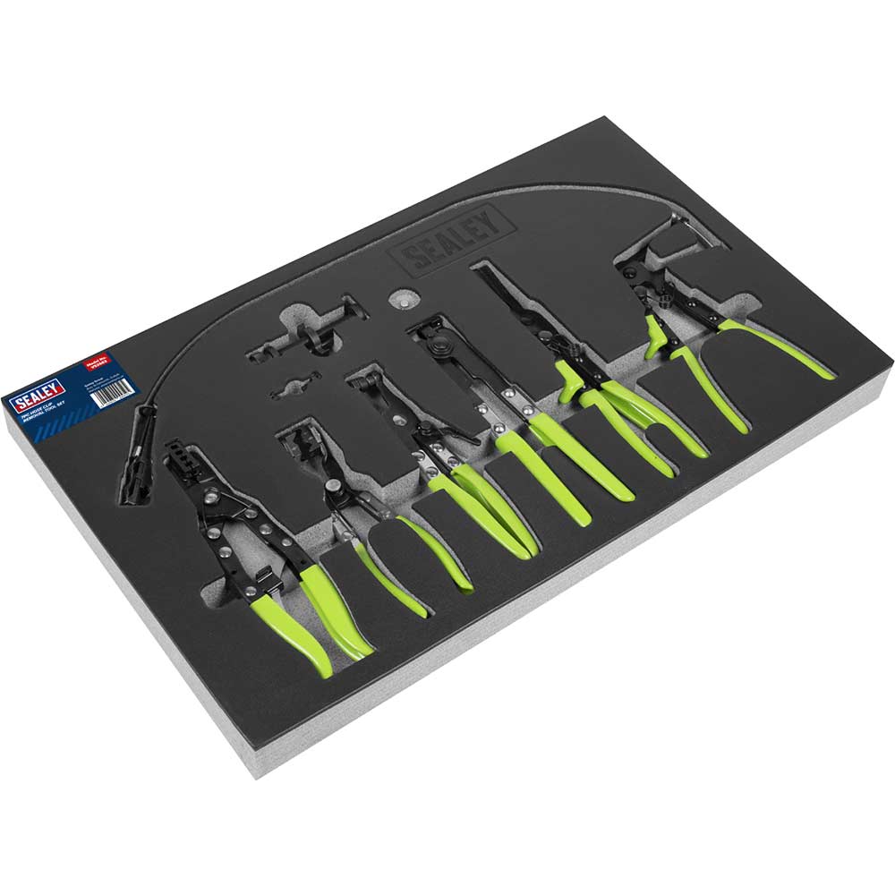 Image of Sealey 7 Piece Hose Clip Removal Tool Kit