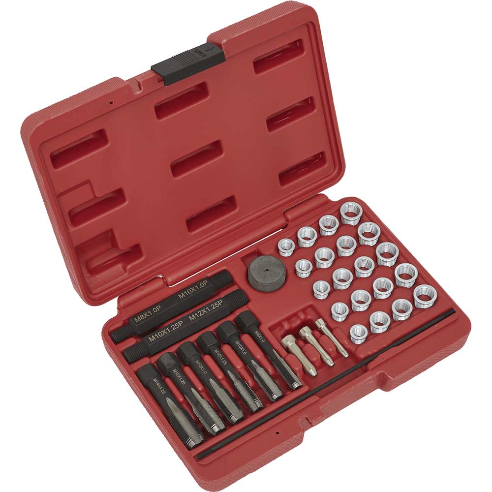 Sealey 33 Piece Glow Plug Thread Repair Tool Kit