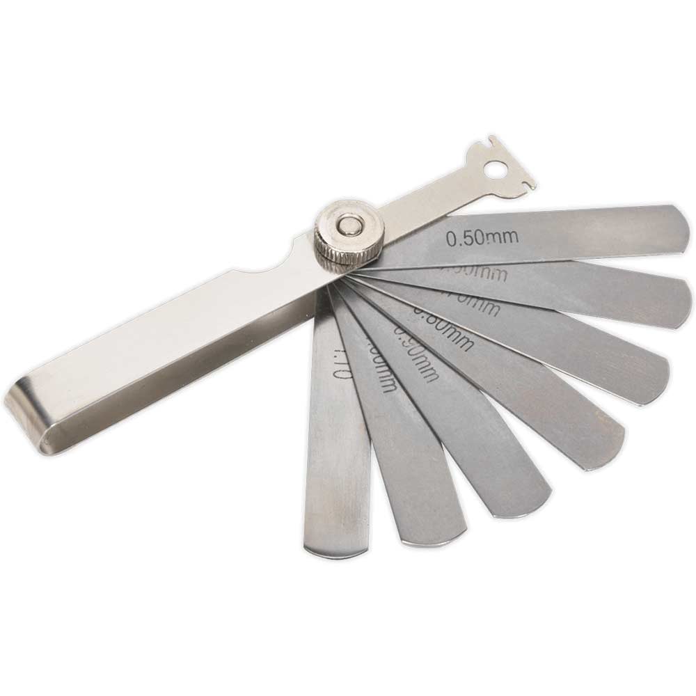 Sealey 7 Blade Spark Plug Feeler Gauge Tool Metric