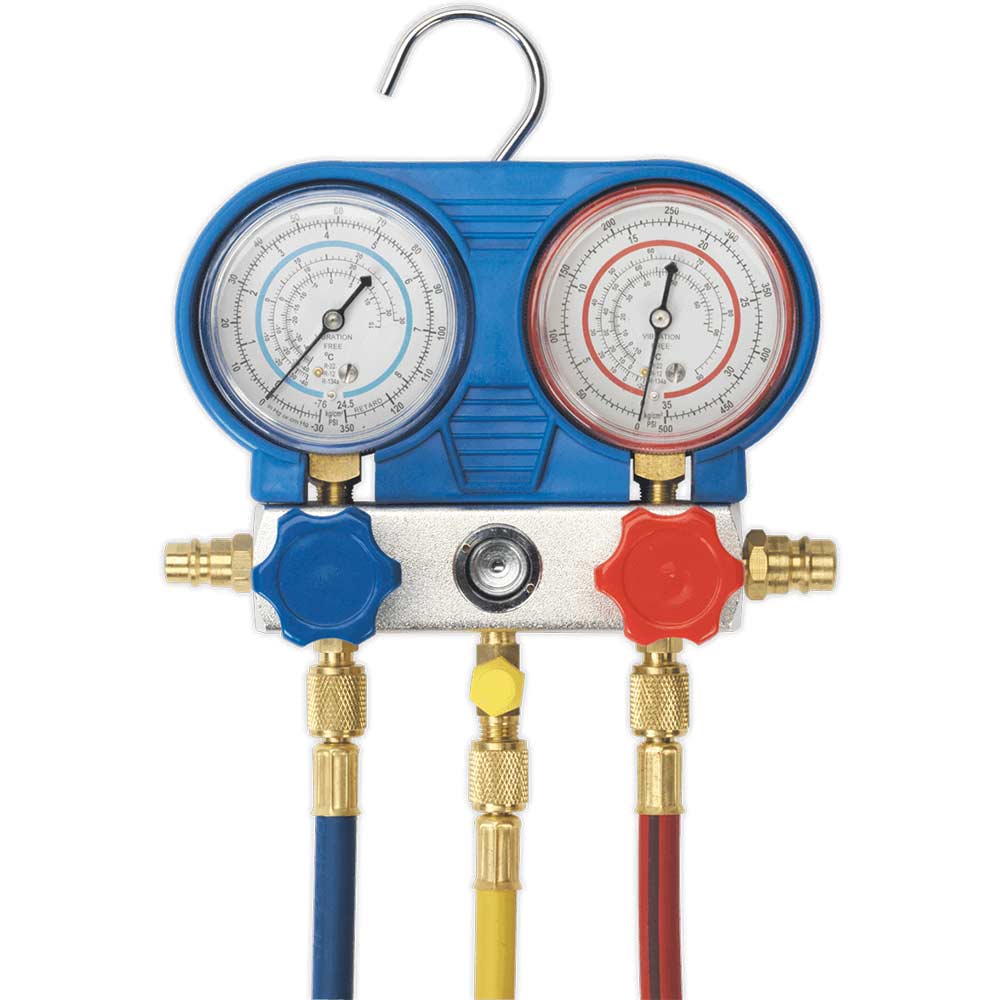 Sealey Air Conditioning System Manifold and Sight Glass