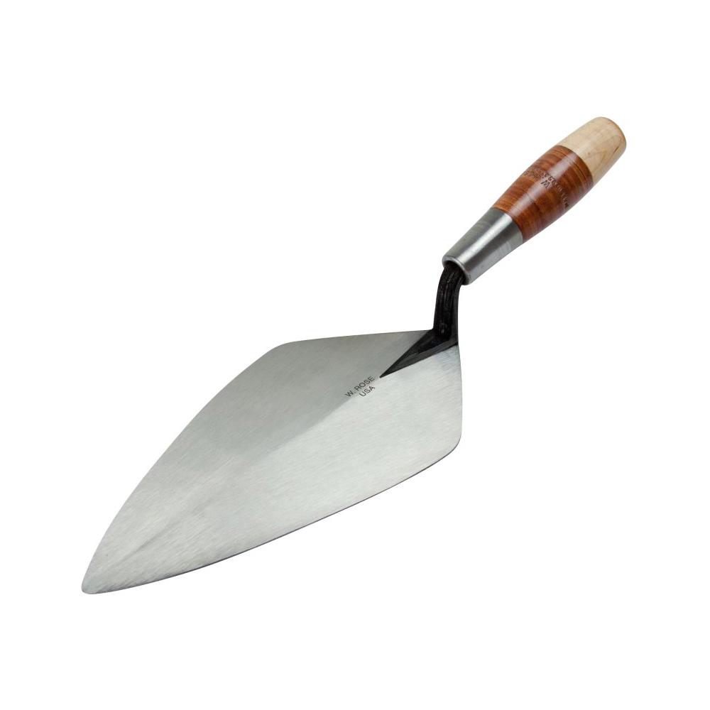 W.Rose Wide London Brick Trowel Leather Handle