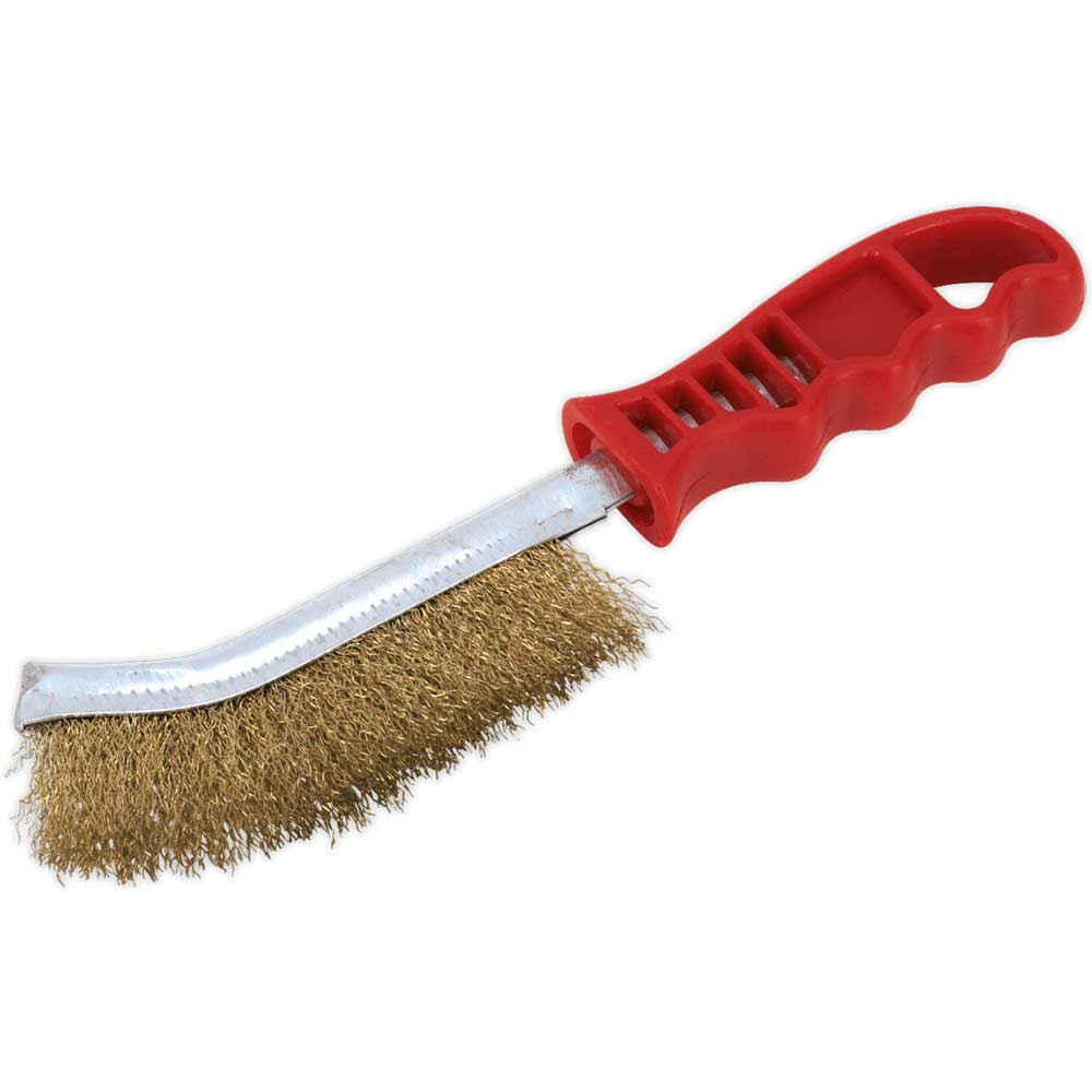 Sealey Wire Brush Brassed Plated Steel 1 Row