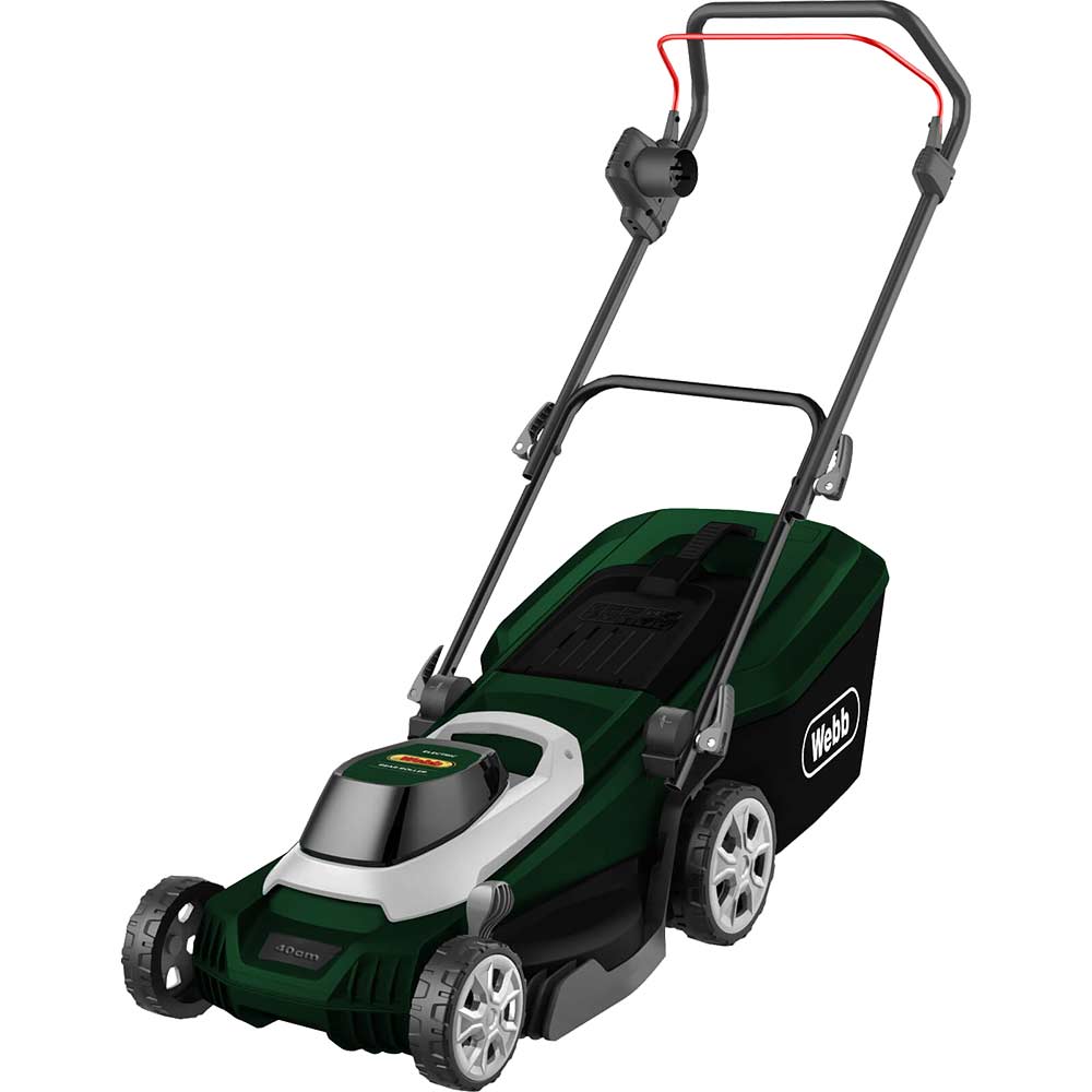 Webb WEER40RR Classic Electric Rotary Lawnmower with Rear Roller 400mm FREE Safety Glasses & Gloves Worth £10