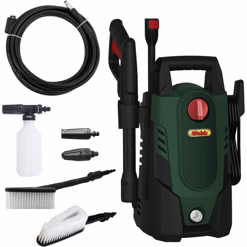 Webb WEPW1400 Pressure Washer and Accessory Kit 105 Bar