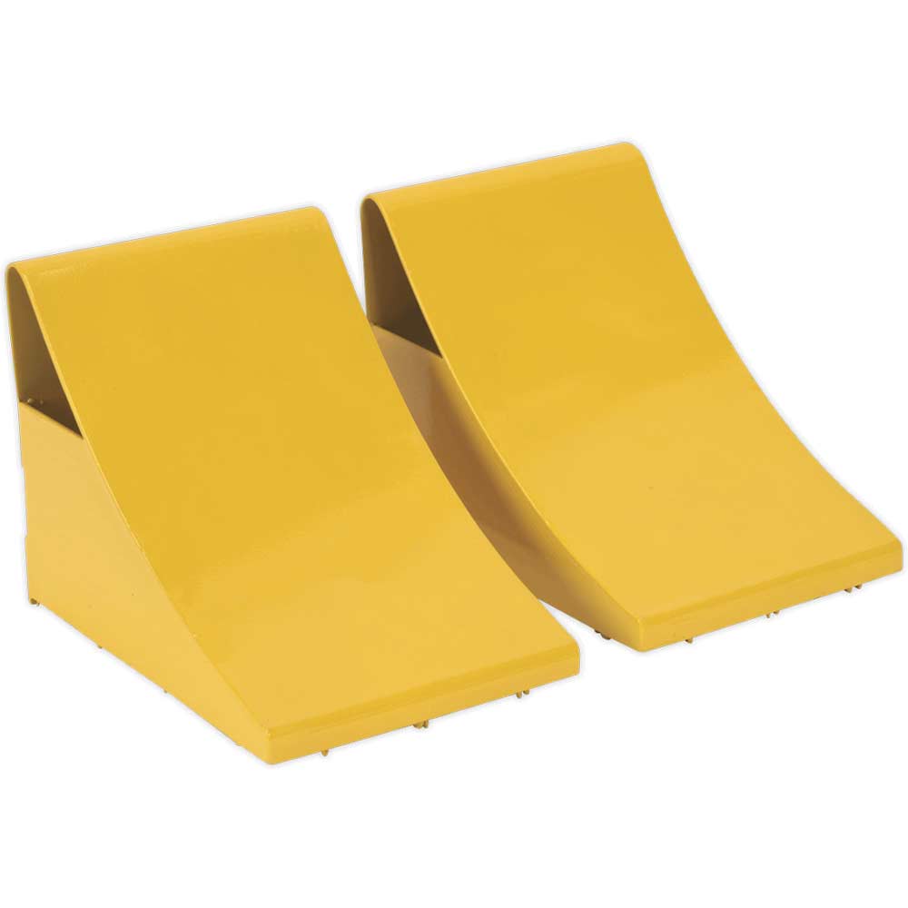 Sealey Heavy Duty Steel Wheel Chocks 4kg Pack of 2