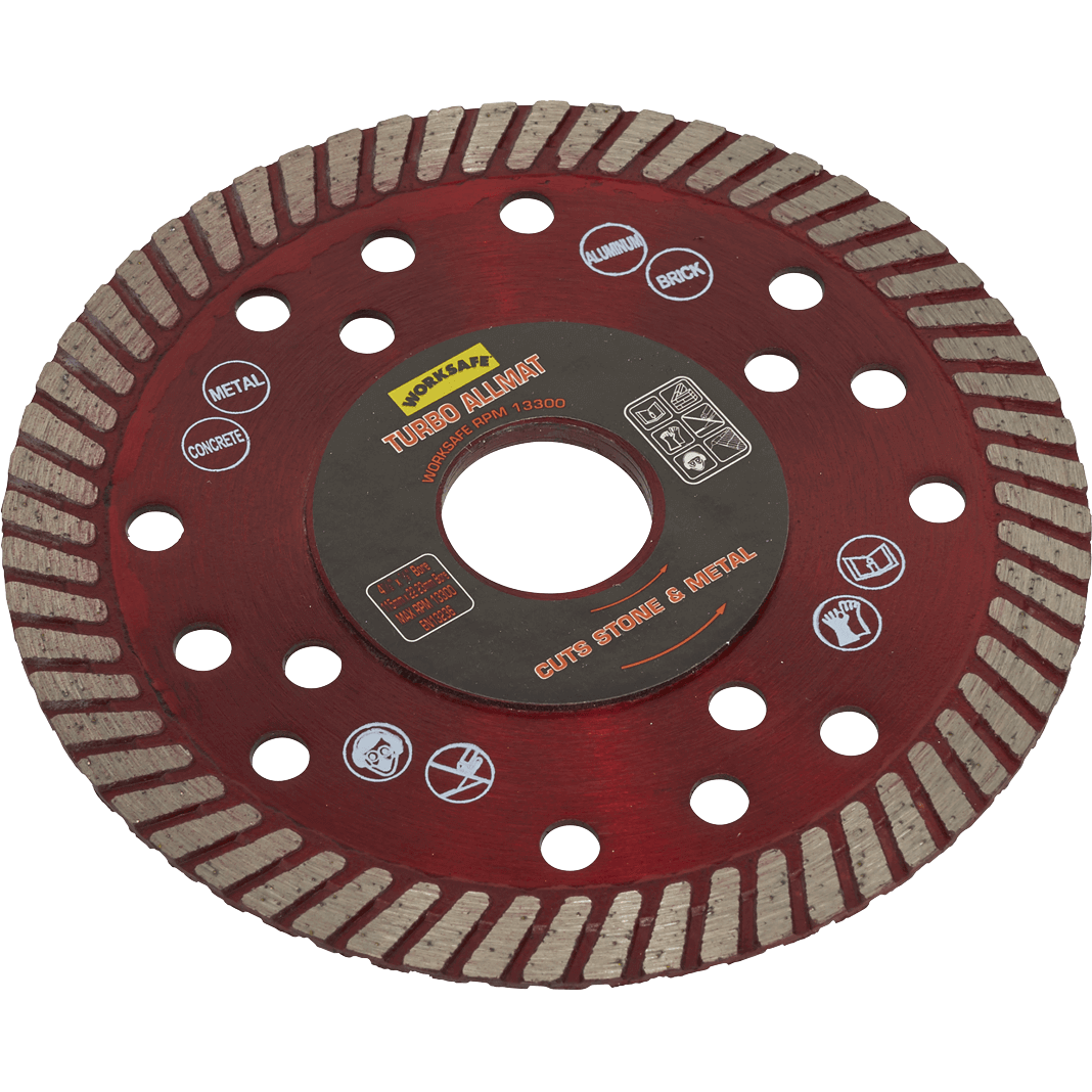 Photos - Cutting Disc Sealey Turbo Allmat Diamond Blade for Stone and Metal 115mm 22mm WDTA115 