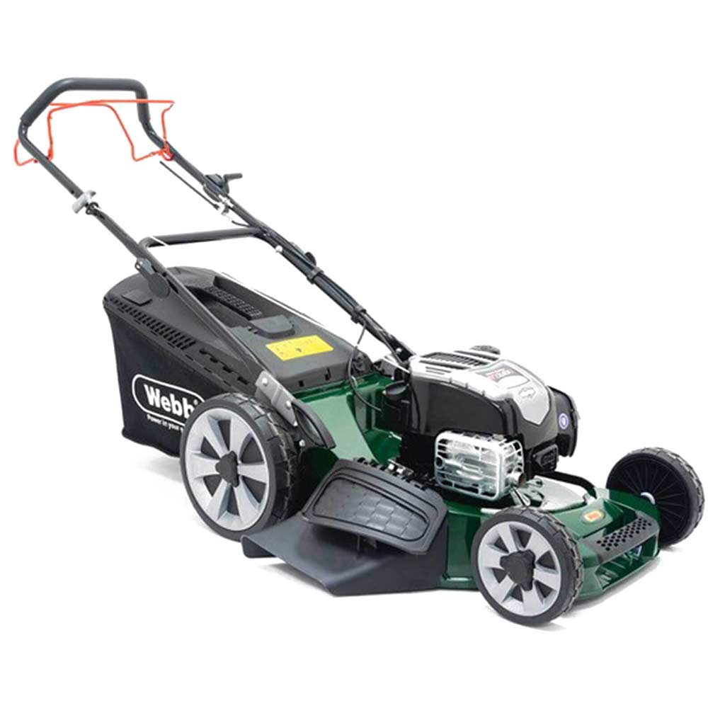 Webb WER21ALSP Petrol Alloy Deck Rotary Lawnmower 530mm FREE Garden Sprinkler & Oil Worth £30