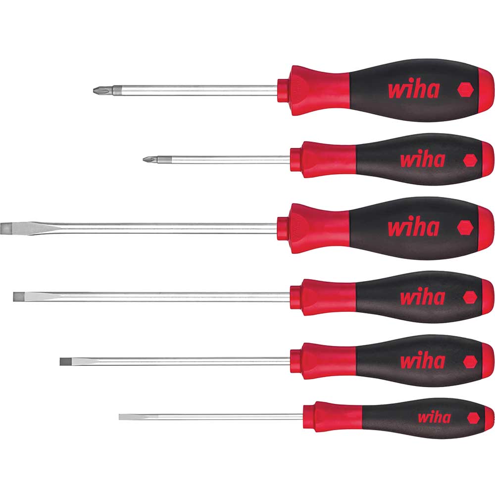 Photos - Screwdriver Wiha Softfinish 6 Piece Slotted and Pozi  Set 07153 