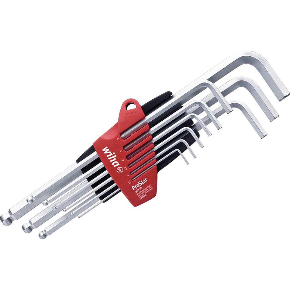 Click to view product details and reviews for Wiha Prostar 9 Piece Ball End Hexagon L Key Set.