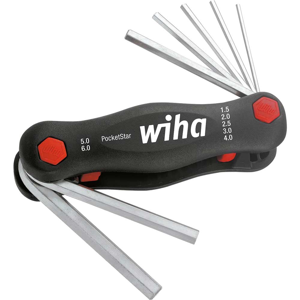 Image of Wiha Pocketstar 7 Piece Hexagon Allen Key Set 1.5mm - 6mm