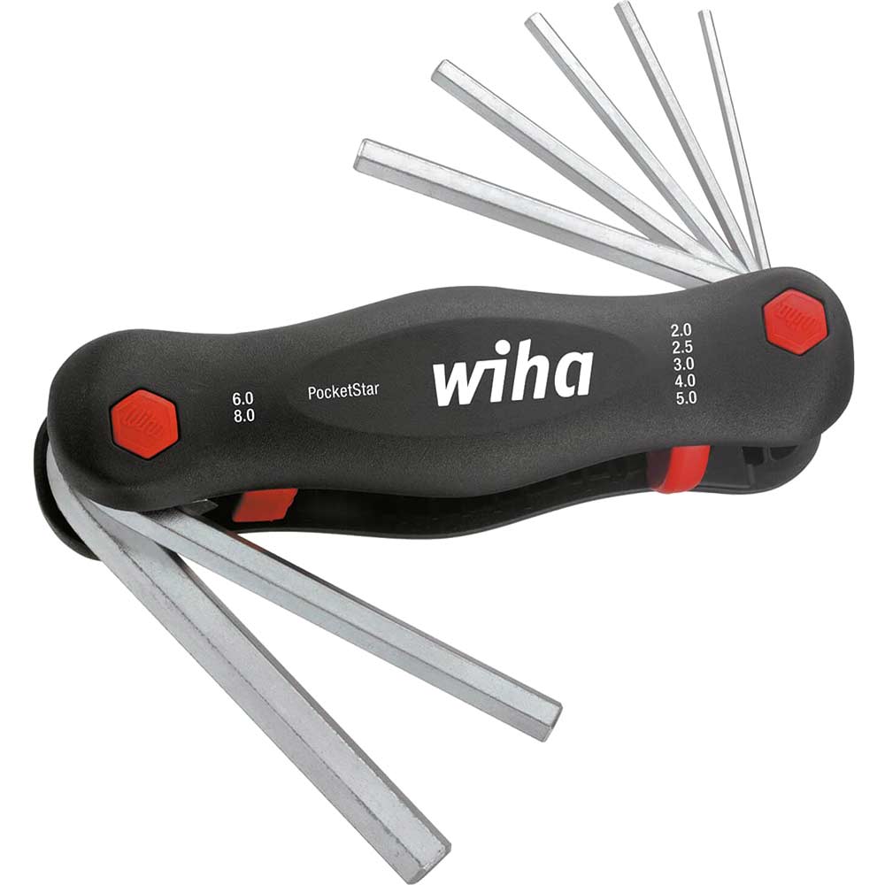 Image of Wiha Pocketstar 7 Piece Hexagon Allen Key Set 2mm - 8mm