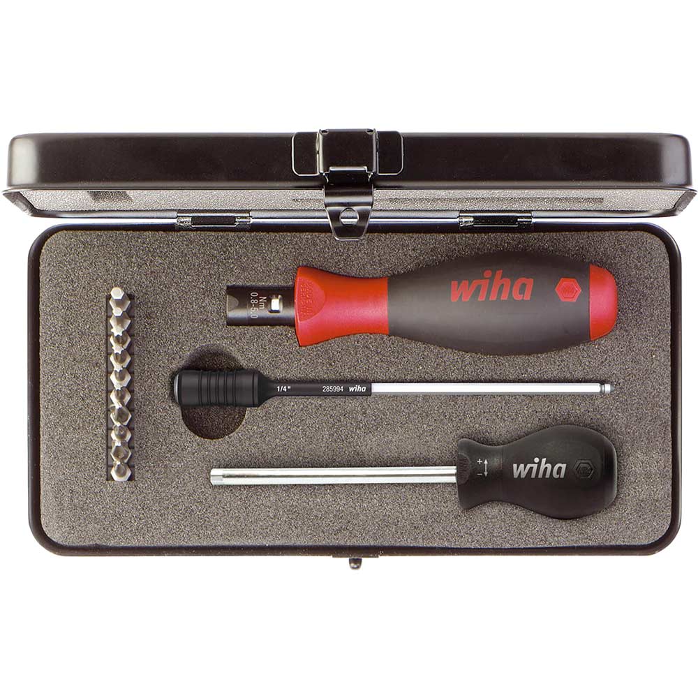 Wiha TorqueVario-S Torque Screwdriver and 10 Piece Bit Set 0.8Nm - 5Nm