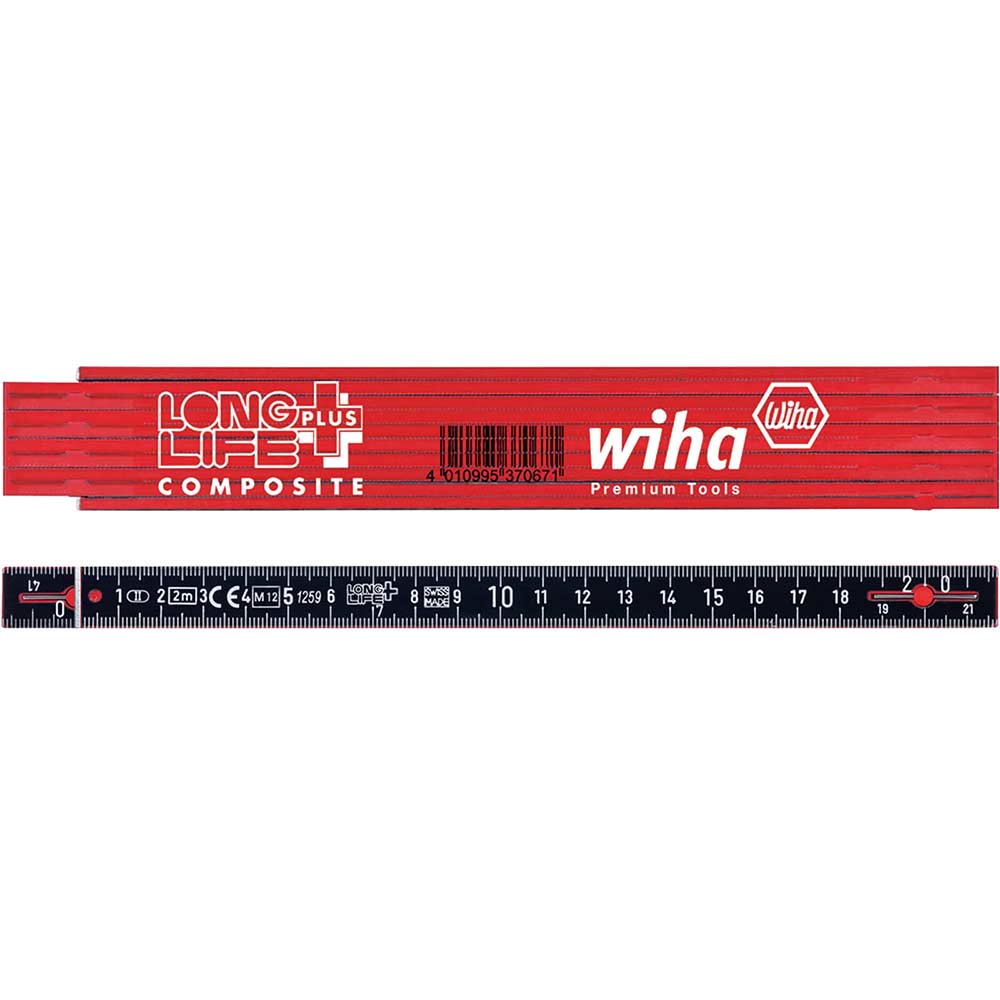 Photos - Tape Measure and Surveyor Tape Wiha Longlife Plus Composite Folding Rule 2m 37067 