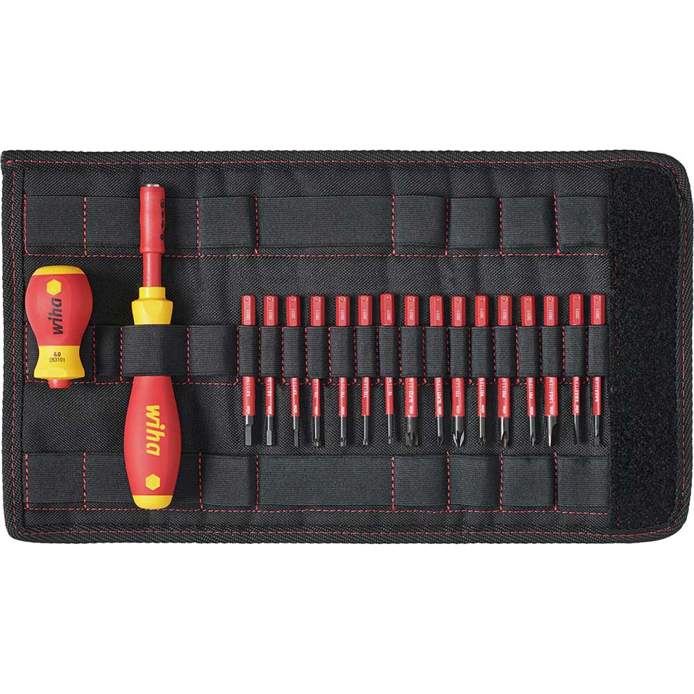 Image of Wiha 19 Piece VDE Softfinish Slimvario Screwdriver Set