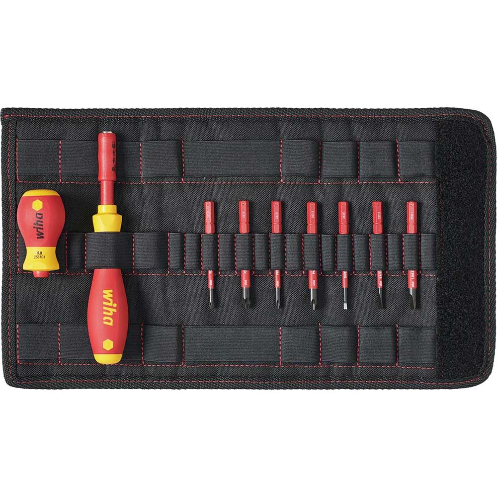 Image of Wiha 10 Piece VDE Softfinish Slimvario Screwdriver Set