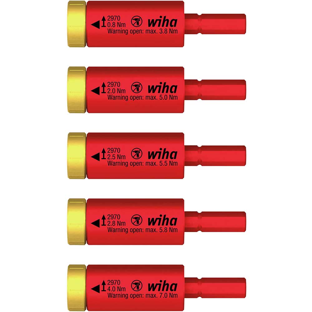 Photos - Screwdriver Wiha Electric 5 Piece EasyTorque Adapter Set for SlimVario Series 41479 