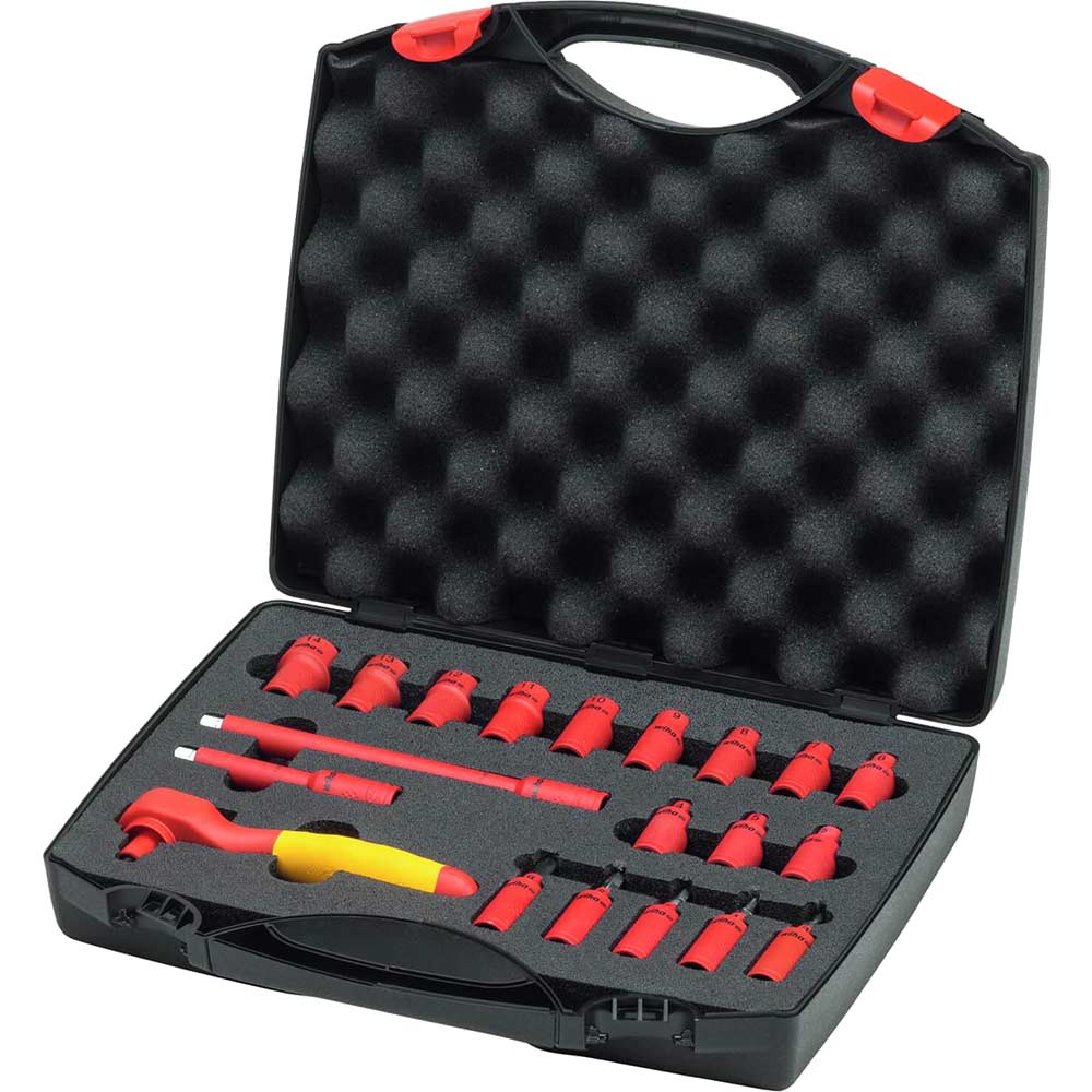 Wiha 21 Piece VDE Insulated 1/4" Drive Socket Set 1/4