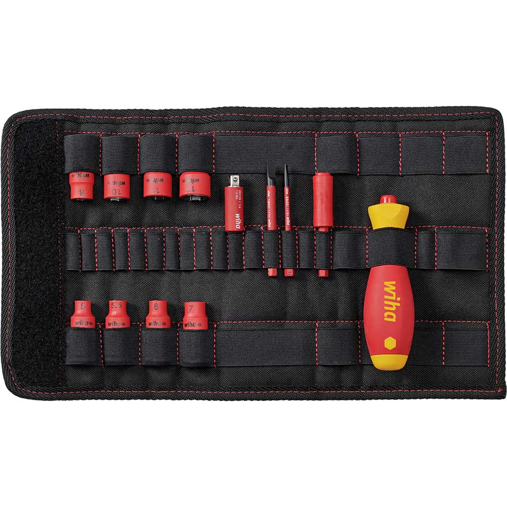 Image of Wiha Slimvario 13 Piece VDE Insulated Screwdriver and Nut Driver Set