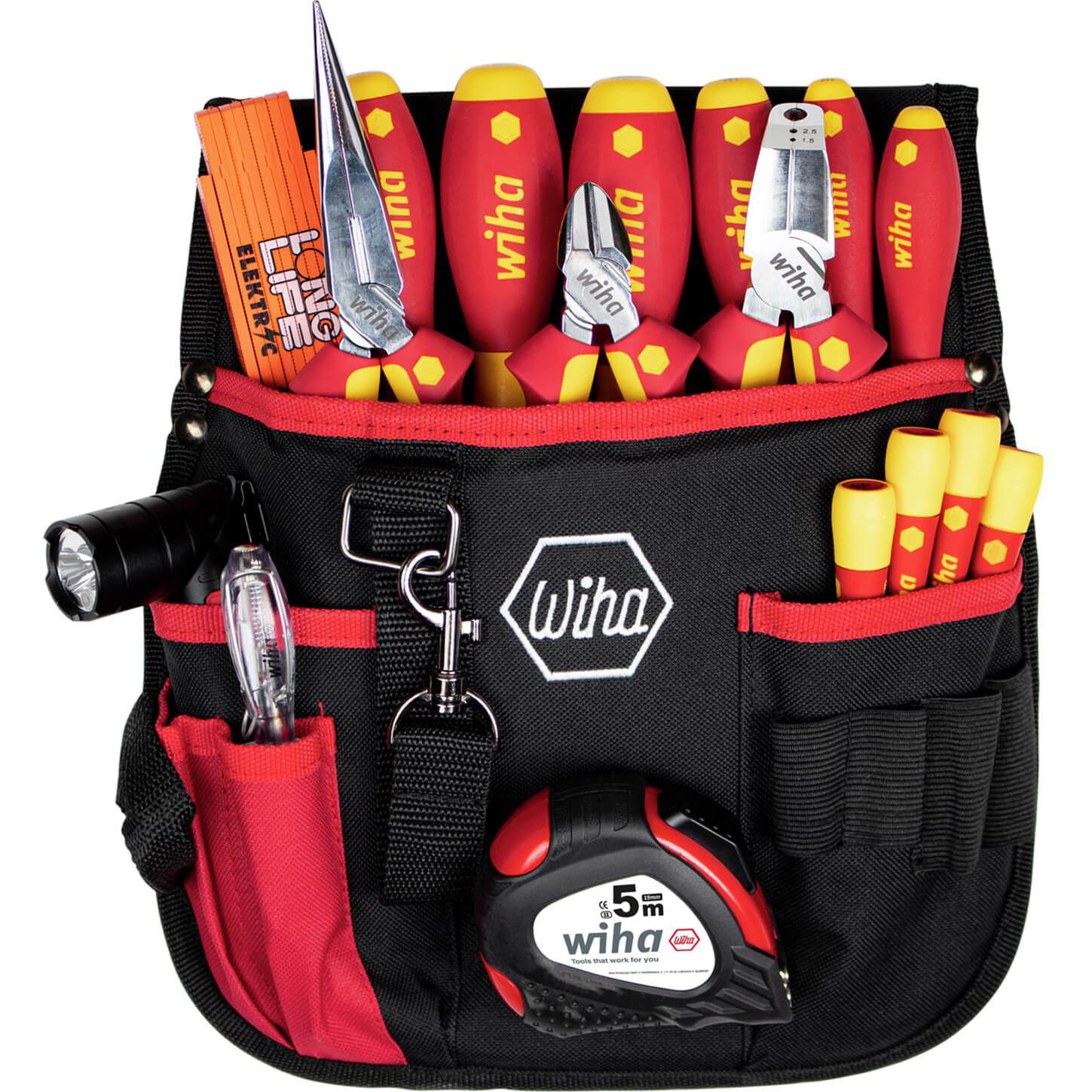 Image of Wiha 18 Piece Electricians Tool Kit in Belt Pouch