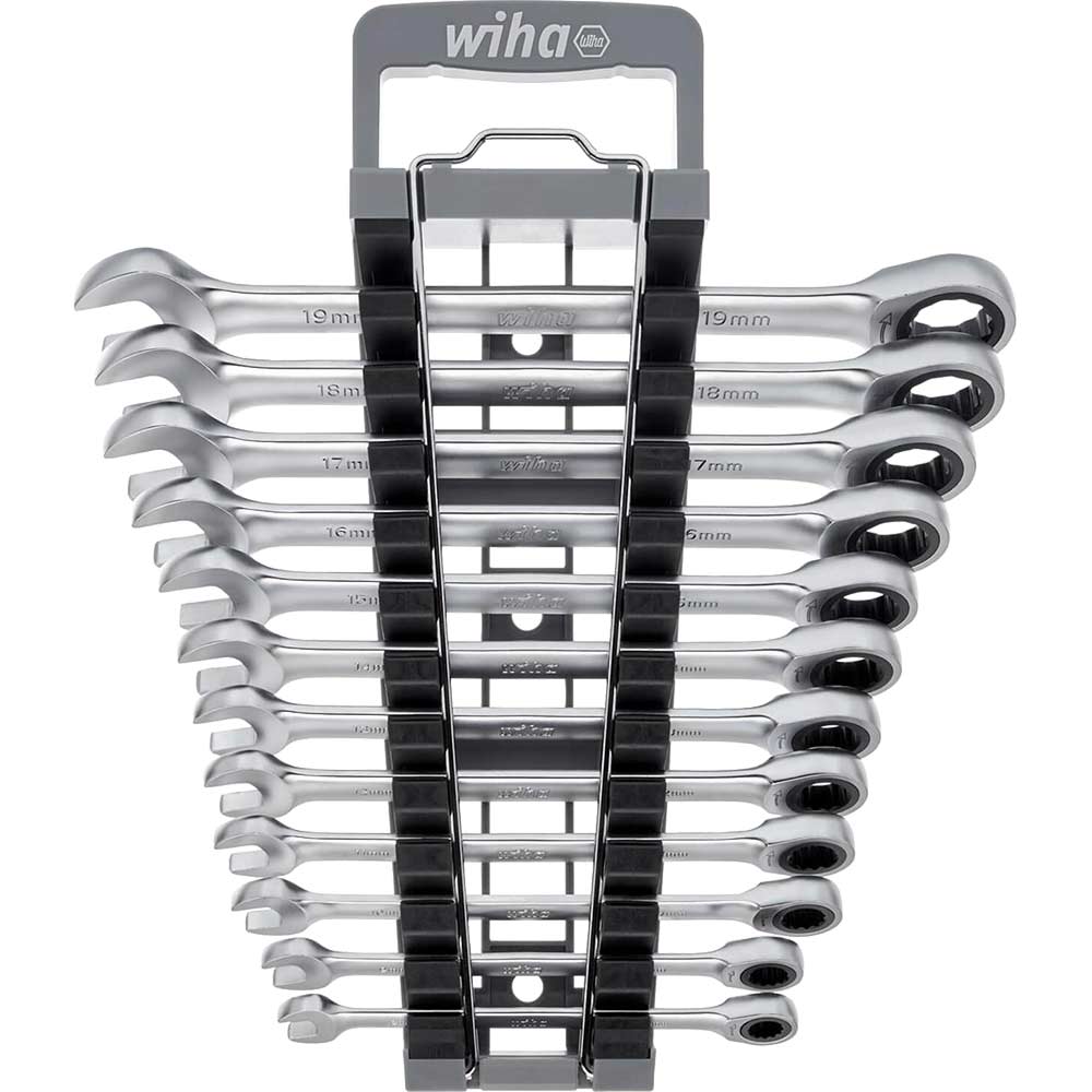 Wiha 12 Piece Ratchet Ring Spanner Set