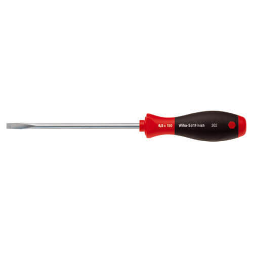 Image of Wiha 302 Soft Grip Parallel Slotted Screwdriver 3.5mm 100mm