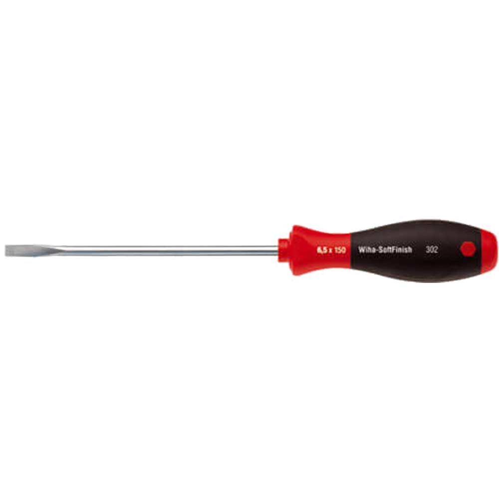 Image of Wiha 302 Soft Grip Parallel Slotted Screwdriver 8mm 175mm