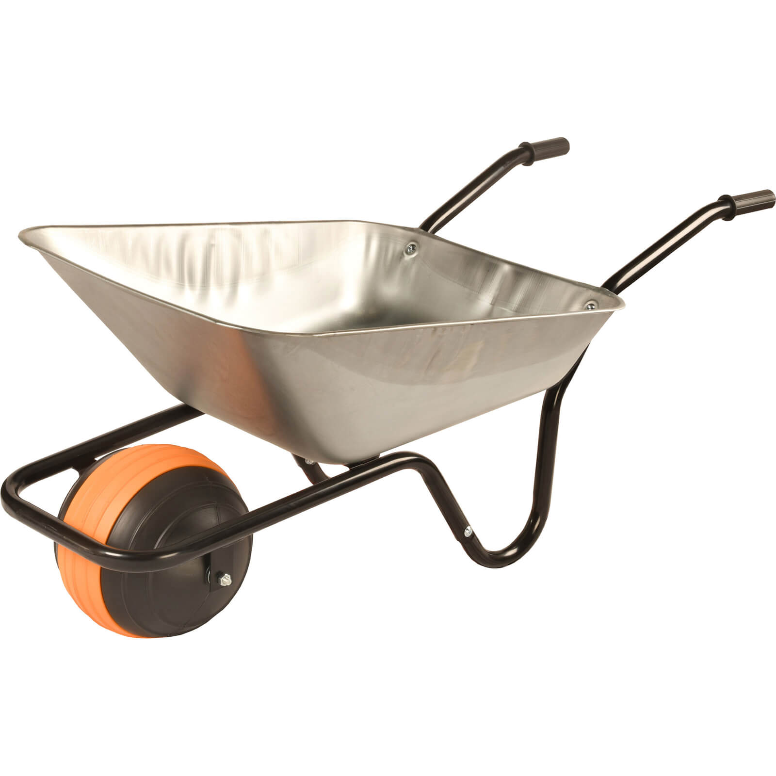Image of Walsall The Duraball Puncture Proof Ball Wheelbarrow 85l Galvanized Steel