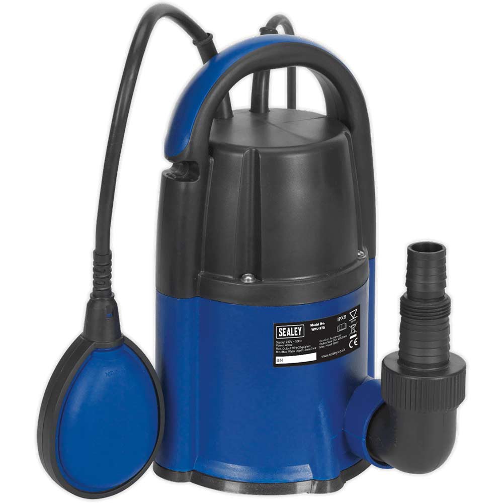 Sealey WPL117A Low Level Submersible Clean Water Pump 240v