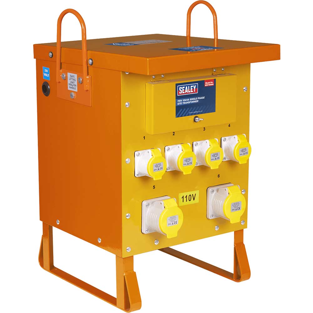 Sealey Portable Site Transformer 240v to 110v 10Kva 110v
