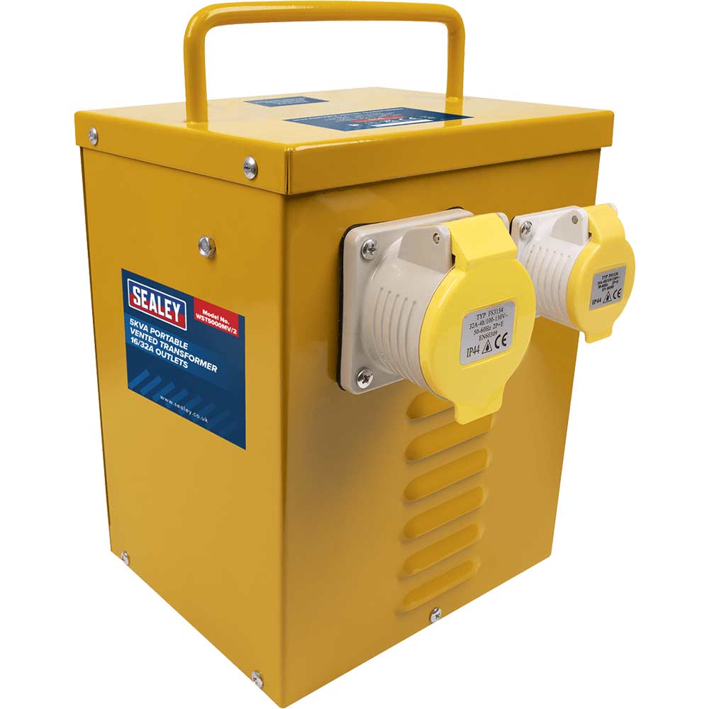 Sealey Portable Vented Site Transformer 240v to 110v 5Kva 110v