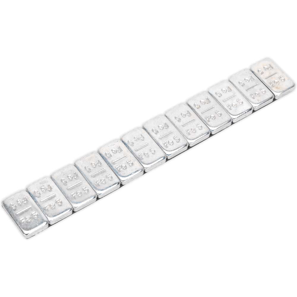 Sealey 5G Adhesive Zinc Plated Steel Wheel Weight Strips Pack of 100
