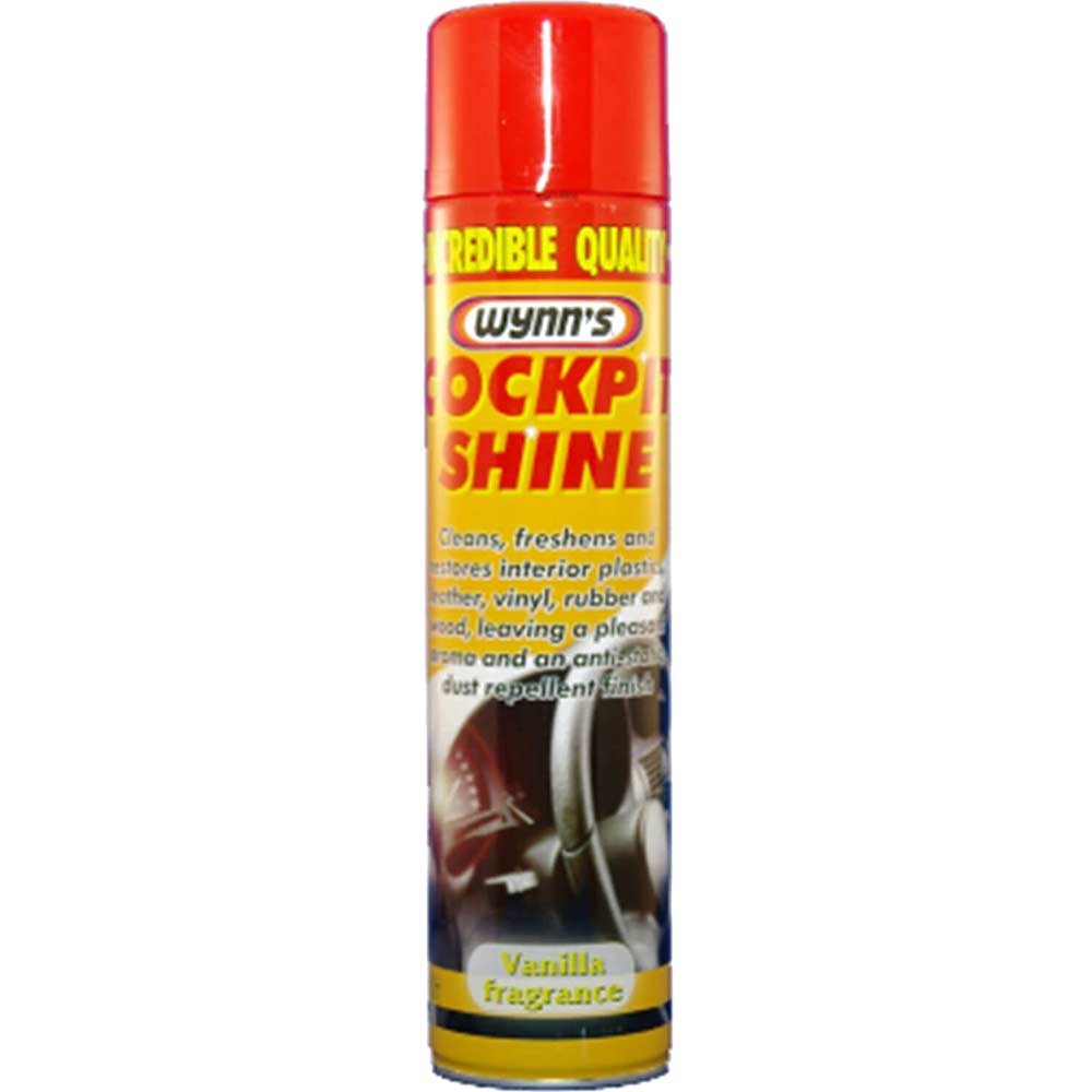 Wynns Cockpit Shine Vanilla Interior Cleaning Sprays Wipes