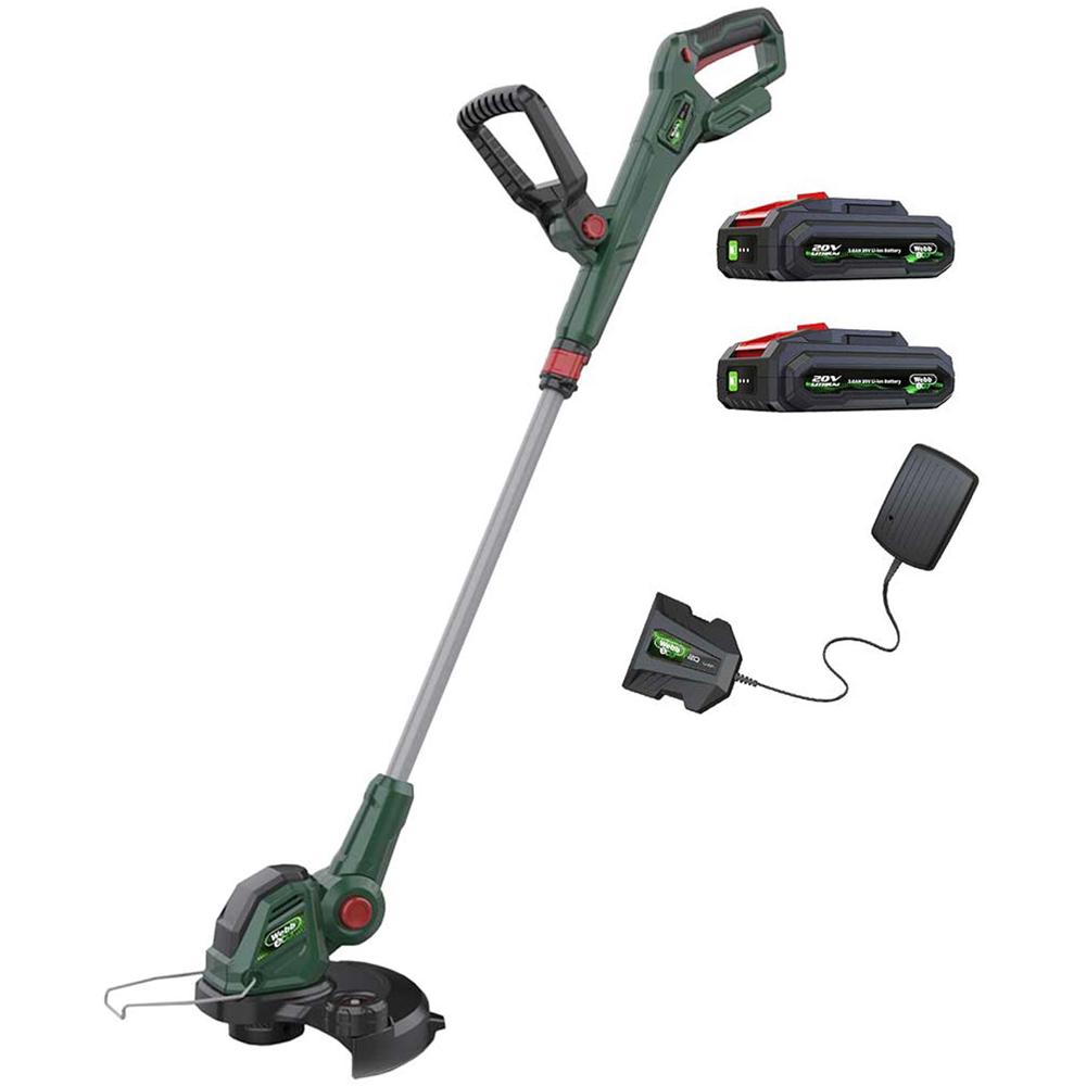 Webb Eco WEV20LT 20v Cordless Grass Trimmer and Edger 300mm 2 x 2ah Li-ion Battery Charger