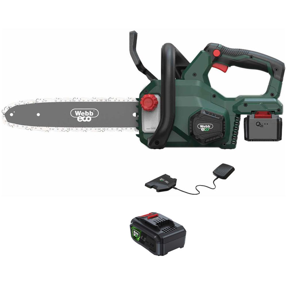 Click to view product details and reviews for Webb Wev20cs25 20v Eco Cordless Chainsaw 250mm 2 X 4ah Li Ion Battery Charger.