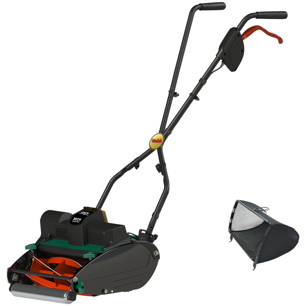 Webb WEV2012R 20v Eco Cordless Cylinder Lawnmower 300mm