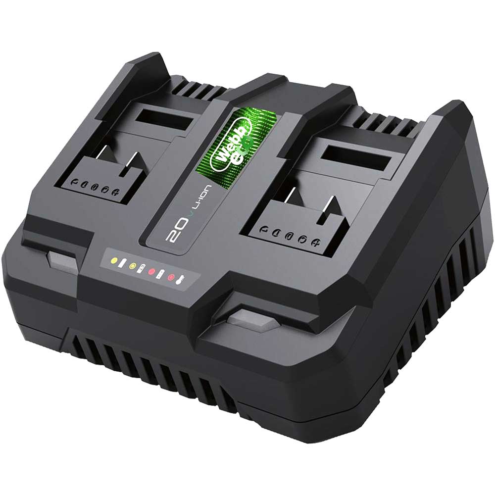 Webb Genuine 20v Cordless Fast Dual Port Li-ion Battery Charger