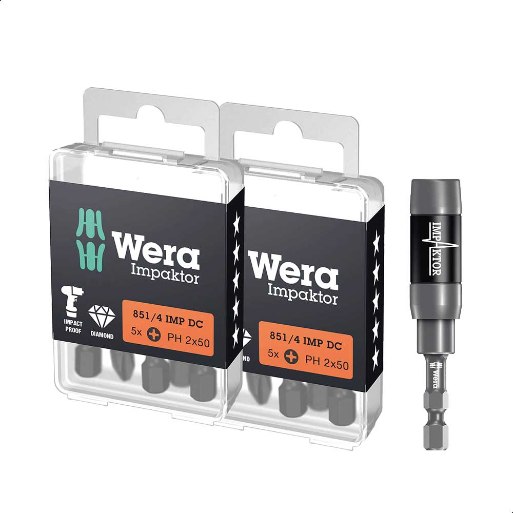 Photos - Bits / Sockets Wera 21 Piece 851/1 Impaktor Phillips Screwdriver Bit Set WERKIT4 