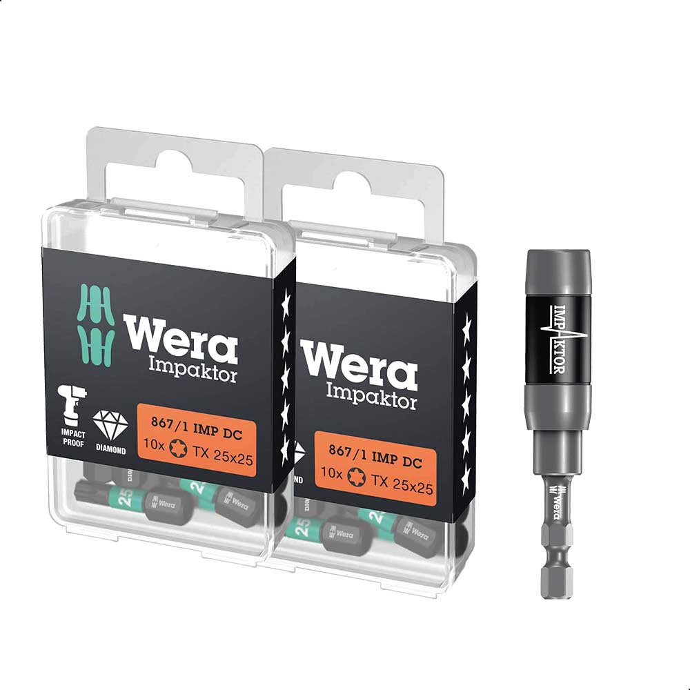 Photos - Bits / Sockets Wera 21 Piece 867/1 Impaktor Torx Screwdriver Bit Set WERKIT7 