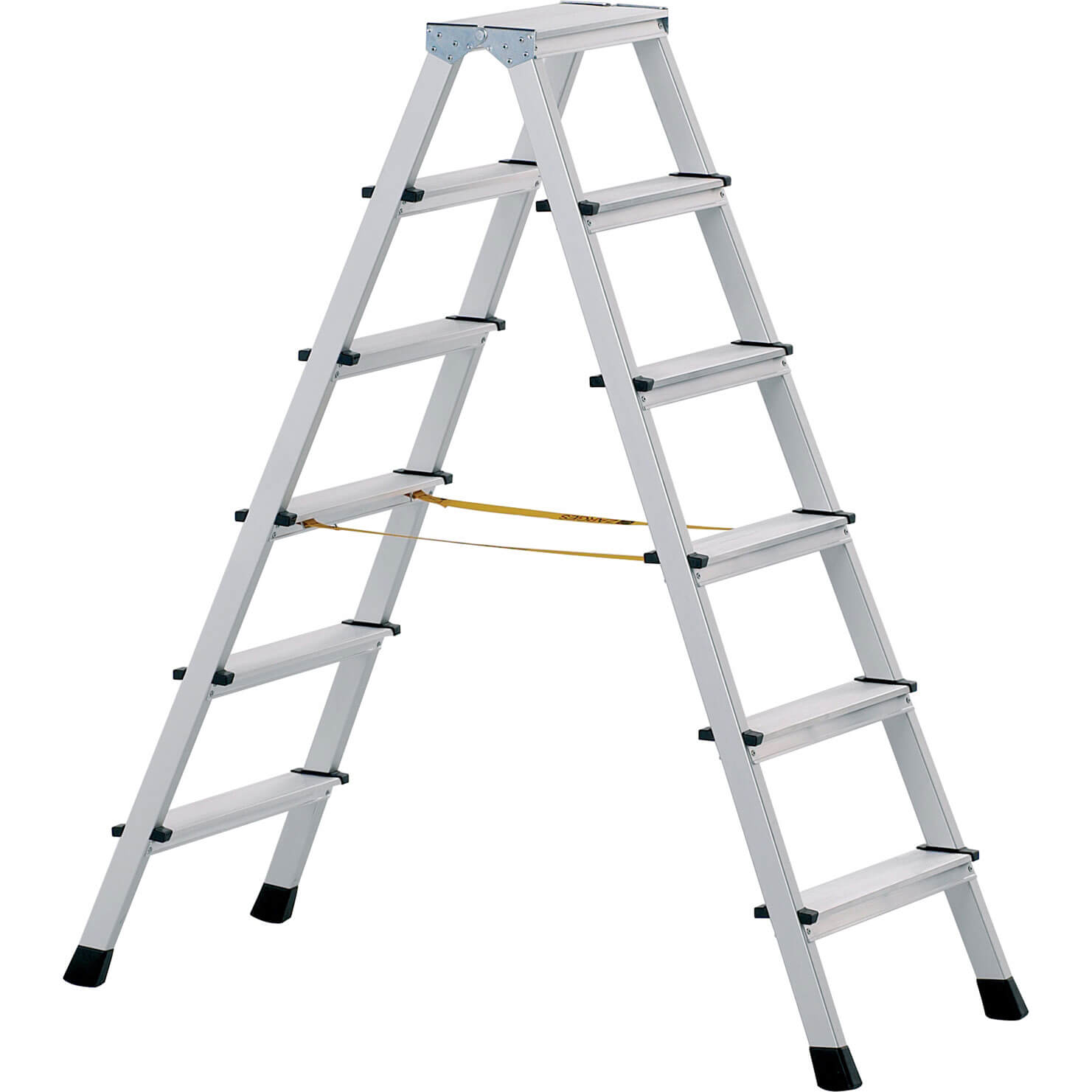 Image of Zarges Anodised Double Sided Step Ladder 3
