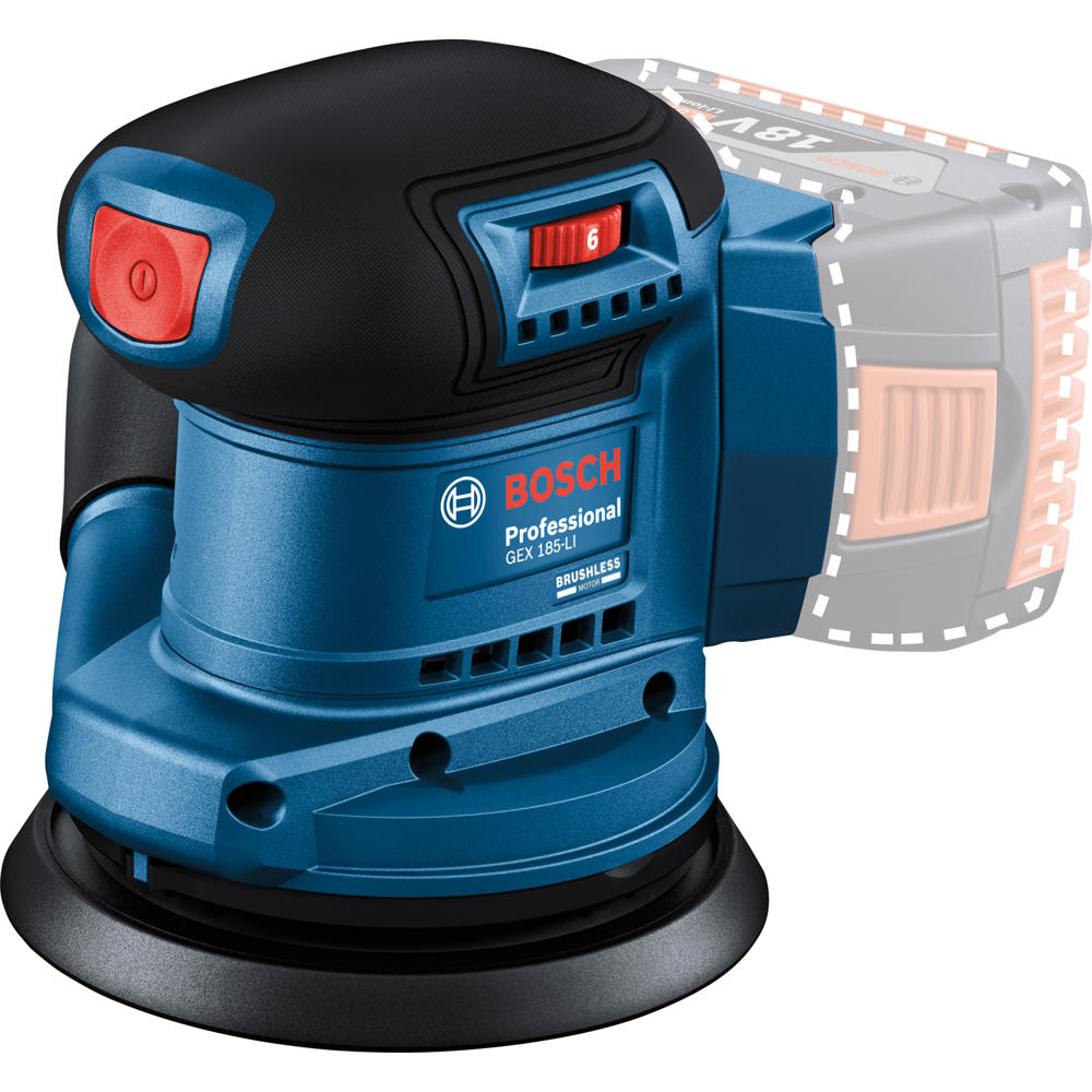 Image of Bosch GEX 185-LI 18v Cordless Random Orbit Sander 125mm No Batteries No Charger No Case