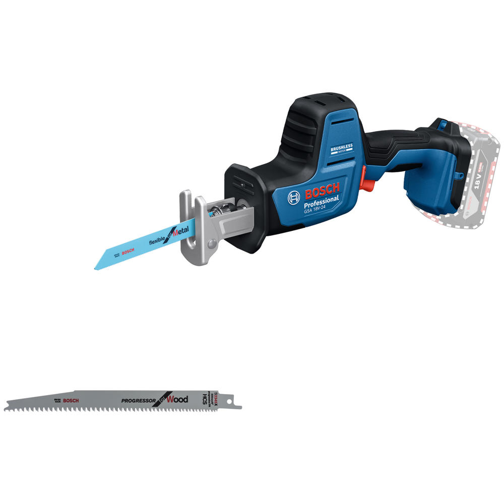 Image of Bosch GSA 18V-24 18v Cordless One Handed Reciprocating Saw No Batteries No Charger No Case