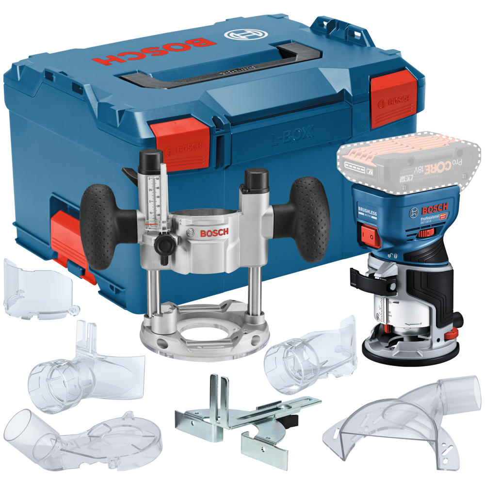 Image of Bosch GKF 18V-8 18v Cordless Brushless 1/4" Palm Router No Batteries No Battery Charger Case & Accessories