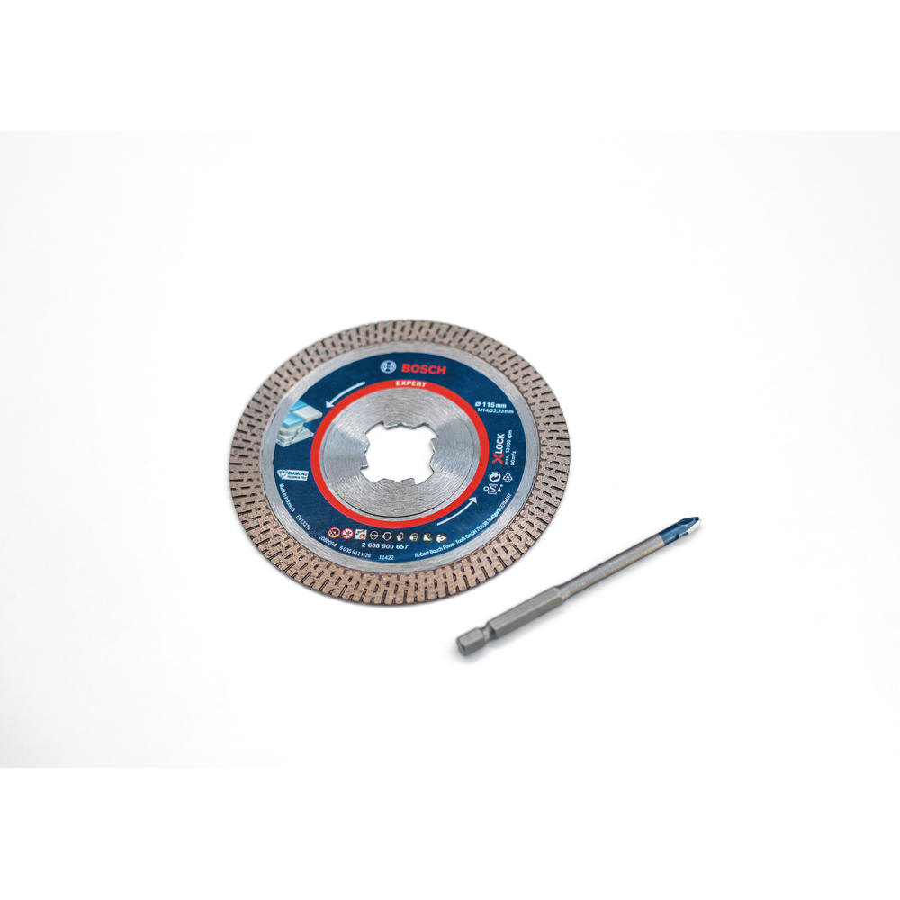 Image of Bosch EXPERT X Lock Hard Ceramic Tile Cutting and Drilling Kit 115mm