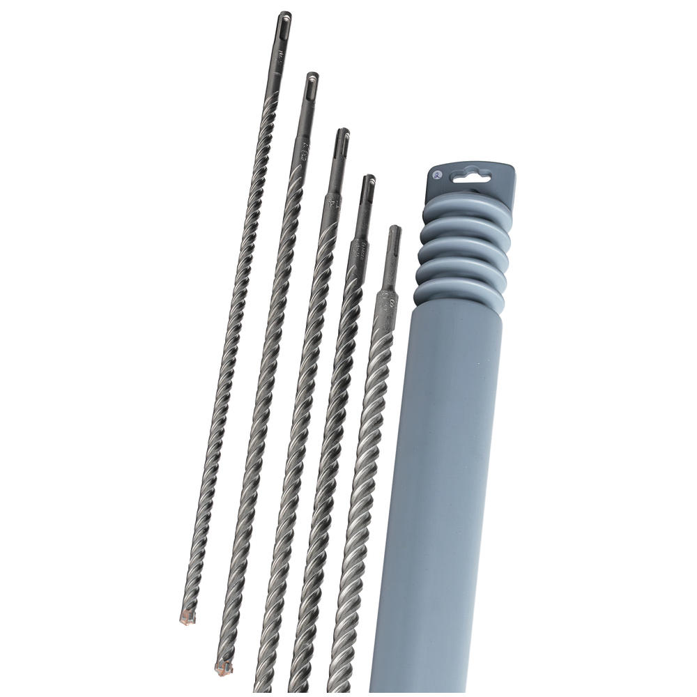 Bosch PRO 5 Piece 5X 4 Cutter Head 1.5X Life SDS Plus Masonry Drill Bit Set
