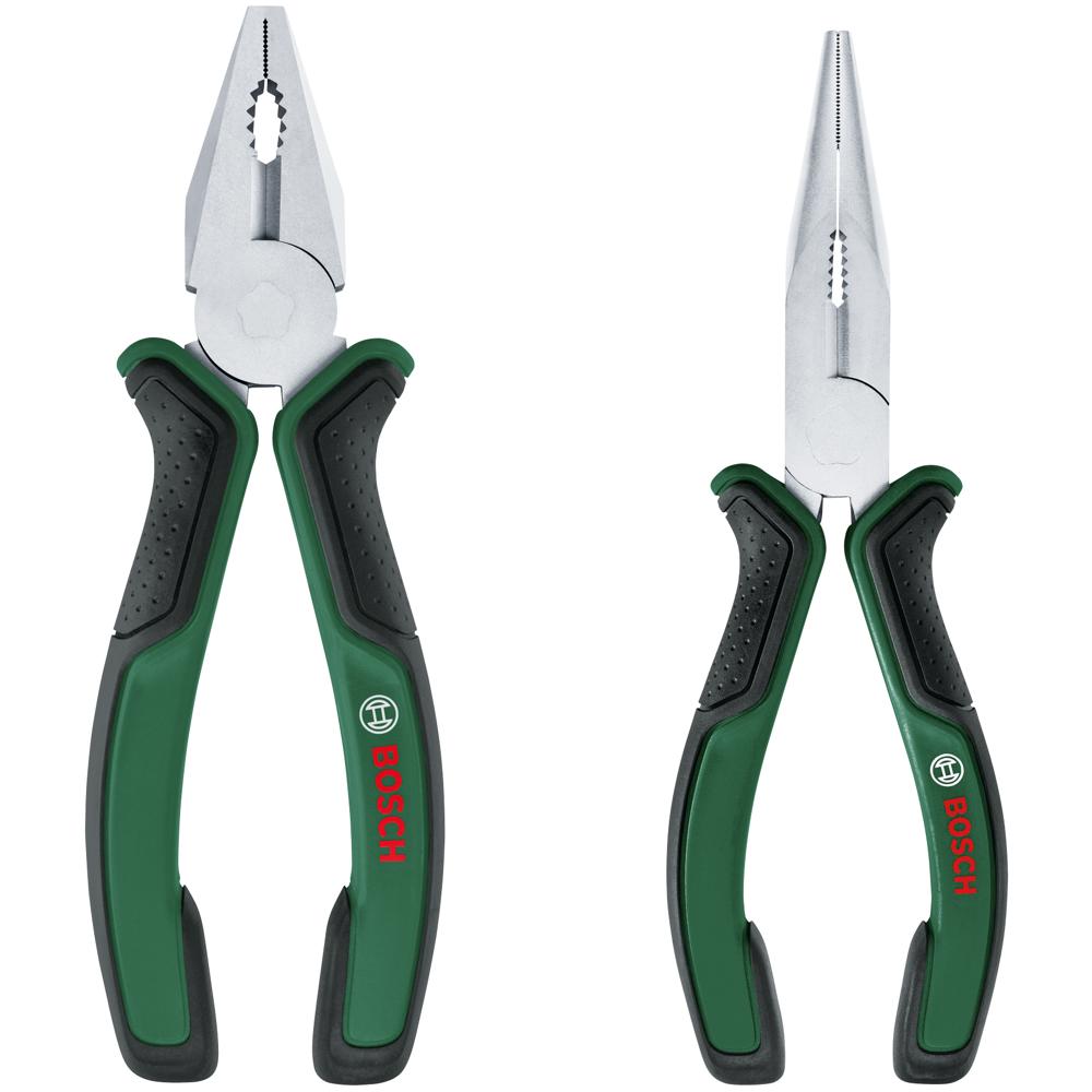 Bosch 2 Piece Combination and Long Nose Pliers Set