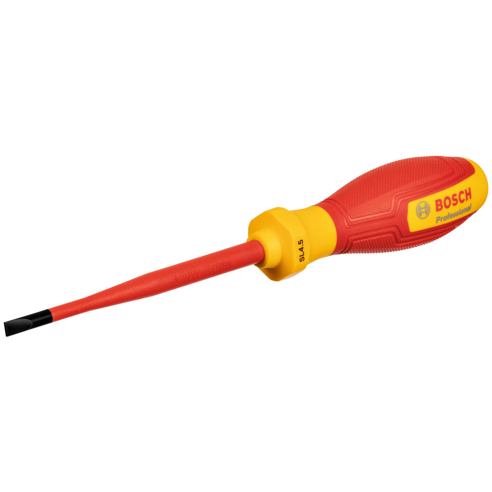 Image of Bosch Professional VDE Insulated Slotted Screwdriver 4.5mm 100mm