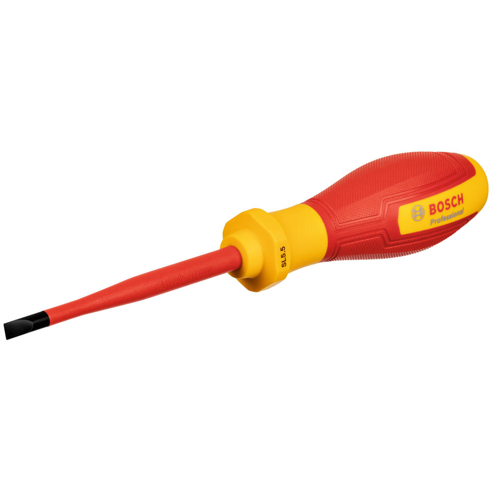 Image of Bosch Professional VDE Insulated Slotted Screwdriver 5.5mm 100mm