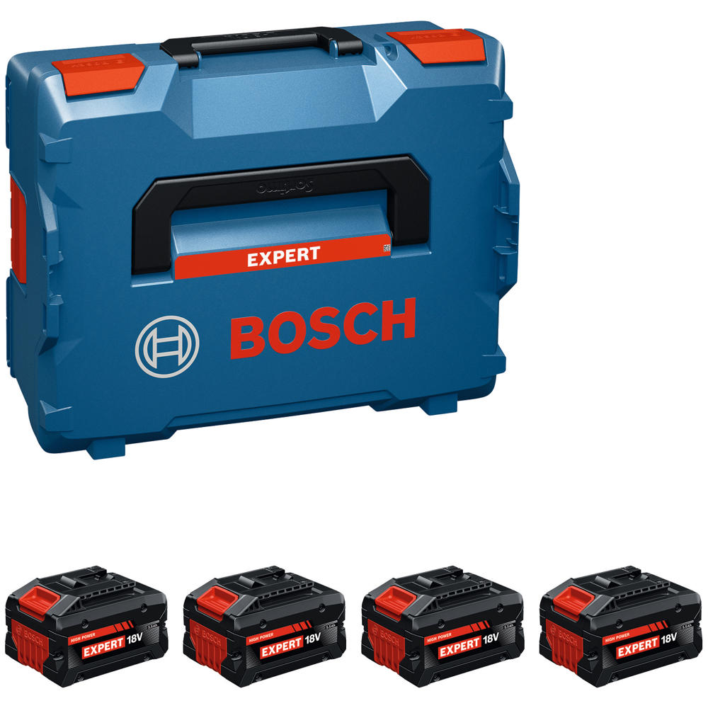 Image of Bosch Expert PRO BLUE EXBA18V-55 18v Cordless 4 Li-ion Battery 5.5ah Set 5.5ah